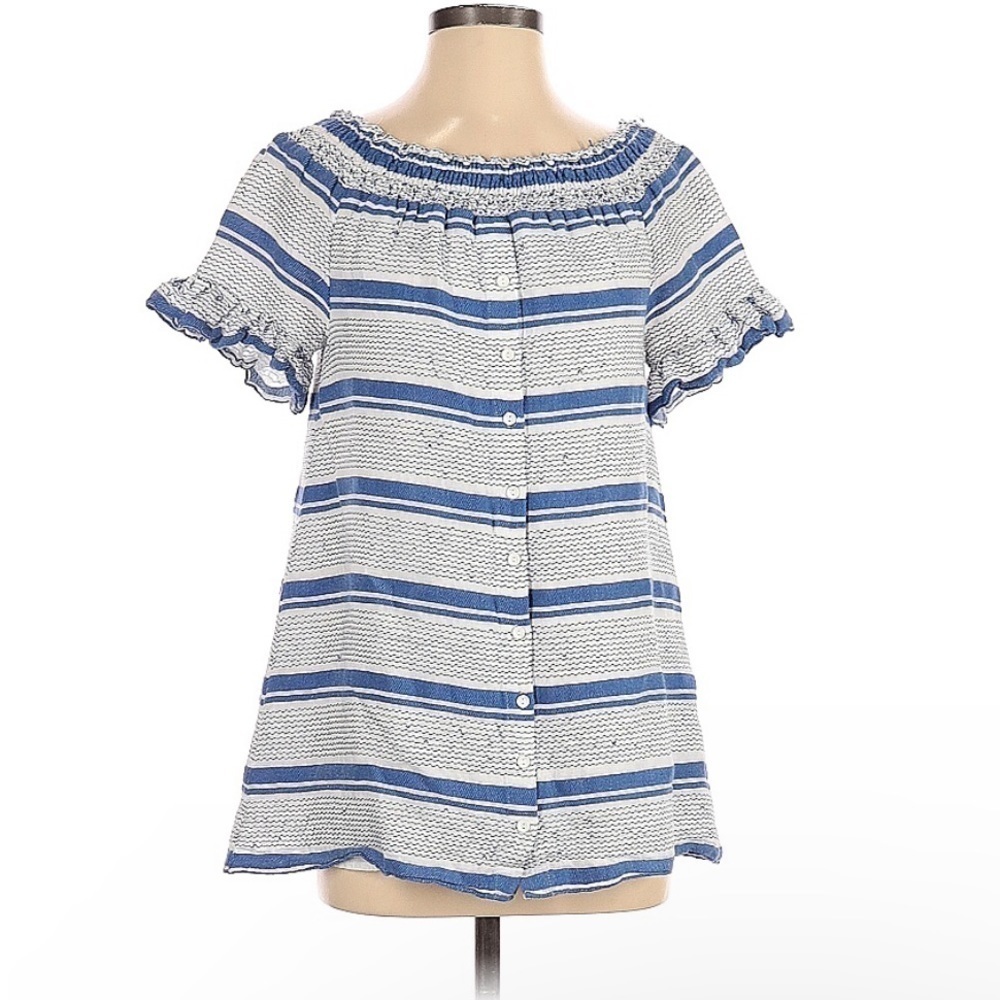 Lost + Wander Stripped Button Up Blouse l SIZE S